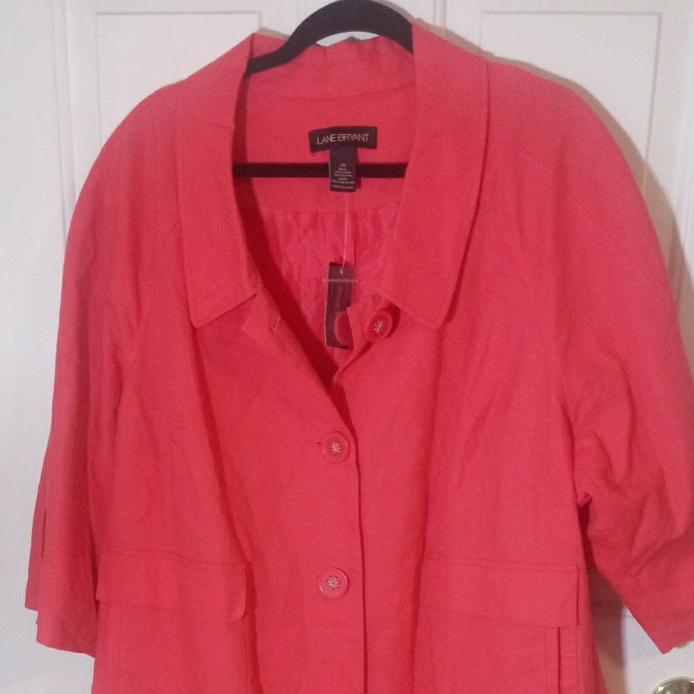 Lane Bryant Coral Blazer